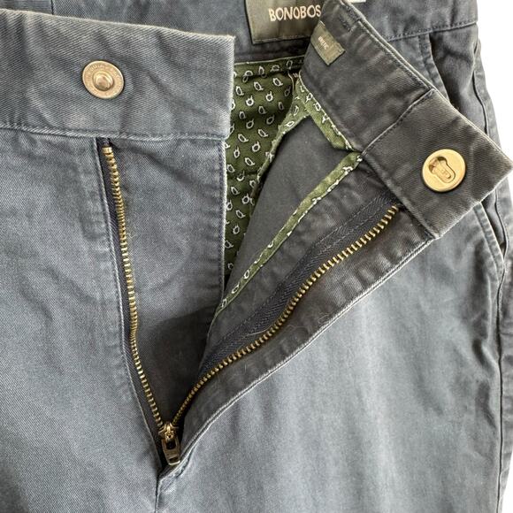 Bonobos Cotton Navy Blue Straight Leg Chino Pants Men's Size 38 x 28 - Picture 4 of 8